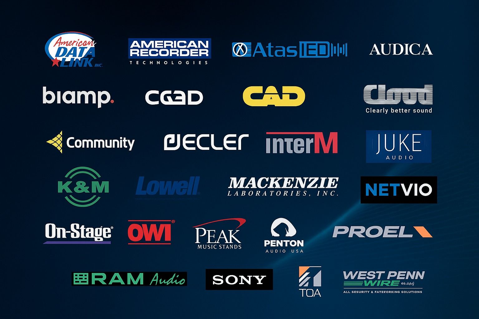 logos of audio manufacturers