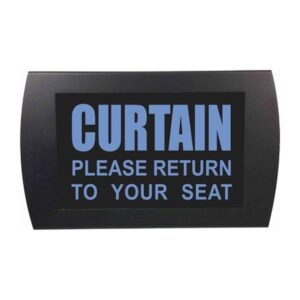 American Recorder Technologies Curtain Please Return to Your Seat LED Sign - Blue