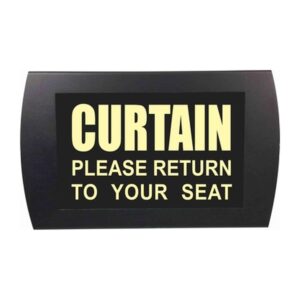 American Recorder Technologies Curtain Please Return to Your Seat LED Sign - Yellow