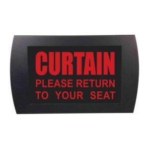 American Recorder Technologies Curtain Please Return to Your Seat LED Sign - Red