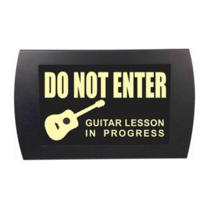 American Recorder Technologies Guitar Lesson in Progress LED Sign -Yellow