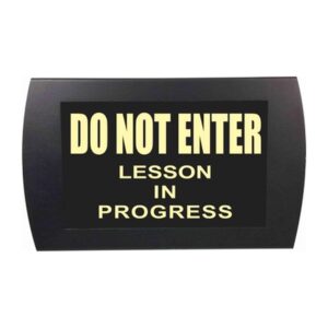 American Recorder Technologies Lesson in Progress LED Sign - Yellow