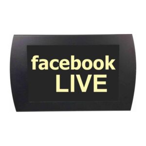 American Recorder Technologies Facebook Live LED Sign - Yellow