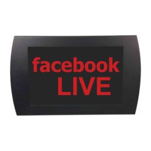 American Recorder Technologies Facebook Live LED Sign - Red