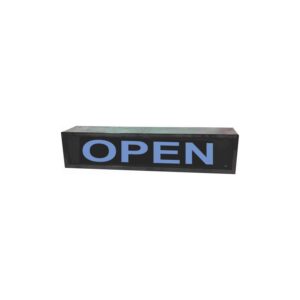American Recorder Technologies Open LED Enclosure Sign 19 inch - Blue
