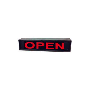 American Recorder Technologies Open LED Enclosure Sign 19 inch - Red