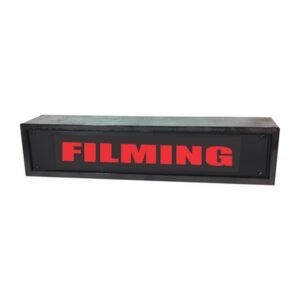 AmericanRecorder Technologies Filming LED Enclosure Sign 19 inch - Red