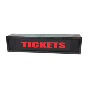 American Recorder Technologies Tickets LED Enclosure Sign 19 inch - Red