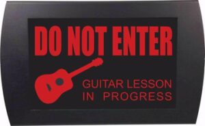 American Recorder Technologies Guitar Lesson in Progress LED Sign - Red
