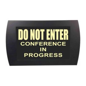 American Recorder Technologies Do Not Enter Conference in Progress LED Sign - Yellow