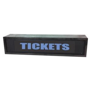 American Recorder Technologies Tickets LED Enclosure Sign 19 inch - Blue