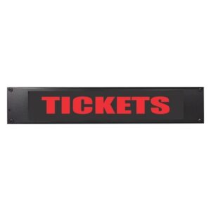 American Recording Technologies Tickets LED Rack Mount Sign 19 inch - Red
