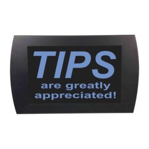 American Recorder Technologies Tips Greatly Appreciated LED Sign - Blue