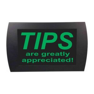 American Recorder technologies Tips Greatly Appreciated LED Sign - Green