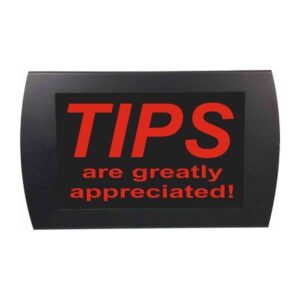 American Recorder Technologies Tips Greatly Appreciated LED Sign - Red